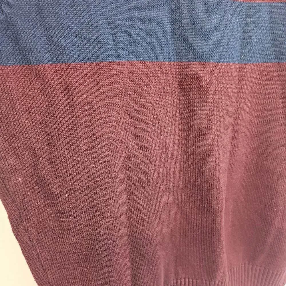 Izod Sweater Mens Size XXL Knit Burgundy Pullover Cotton Soft Natural Stretch